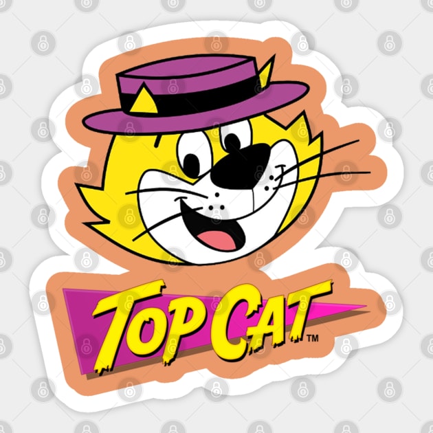 Top Cat  1960s  gang of low-life cats with their charismatic Leader, Top Cat Sticker by CS77